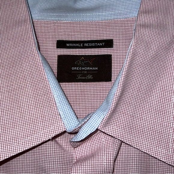 Greg Norman Button Up Dress Shirt - Light Red to Pink Color - Picture 2 of 3